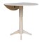 International Concepts Round 42 in Rd Dual Drop Leaf Pedestal Table, 42.3 inH, Unfinished, Ready to Finish, 42 in W, 42 in L K-42DPT-27B-6B-2 - alternate 7